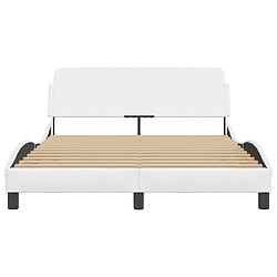Acheter vidaXL Cadre de lit Dover blanc 140x200 cm similicuir