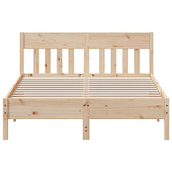 Acheter vidaXL Cadre de lit sans matelas 140x190 cm bois de pin massif