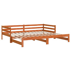 Avis vidaXL Lit de jour et lit gigogne sans matelas 90x190 cm bois massif