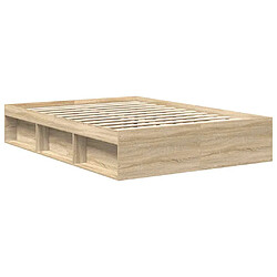 Acheter vidaXL Cadre de lit sans matelas chêne sonoma 120x200 cm