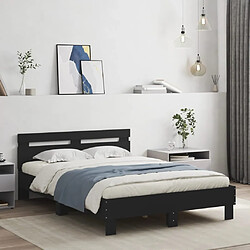 vidaXL Cadre de lit sans matelas noir 120x190 cm