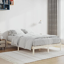 vidaXL Cadre de lit sans matelas 137x190 cm bois massif de pin 