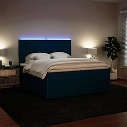 Acheter vidaXL Sommier à lattes de lit et matelas Bleu 200x200 cm velours
