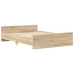 Acheter vidaXL Cadre de lit sans matelas gris béton 120x190 cm