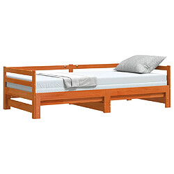 Acheter vidaXL Lit de jour et lit gigogne sans matelas 90x190 cm bois massif