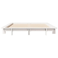 Acheter vidaXL Cadre de lit sans matelas blanc 140x190 cm bois de pin massif