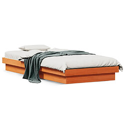 Acheter vidaXL Cadre de lit à LED sans matelas 90x190 cm bois massif