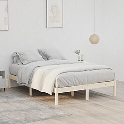 Acheter vidaXL Cadre de lit sans matelas 137x190 cm bois massif de pin