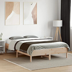 Avis vidaXL Cadre de lit sans matelas 120x190 cm bois de pin massif