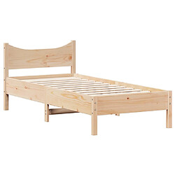 Avis vidaXL Cadre de lit sans matelas 90x200 cm bois de pin massif