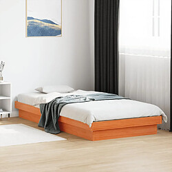 Avis vidaXL Cadre de lit à LED sans matelas 90x190 cm bois massif