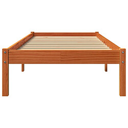 Acheter vidaXL Cadre de lit sans matelas cire marron 90x200 cm bois pin massif