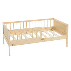 ML-Design Lit d'enfant 140x70 cm - Bois Naturel
