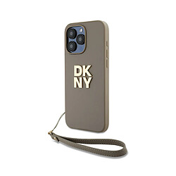 DKNY Coque Apple iPhone 14 Pro Max avec Sangle - Beige