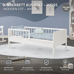 ML-Design Lit Enfant Blanc 140x70