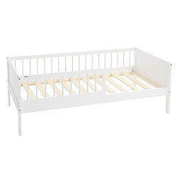 ML-Design Lit simple enfant - Bois de pin Blanc 160x80 cm