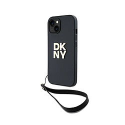 DKNY Coque iPhone 13 Logo Métallisé - Noir