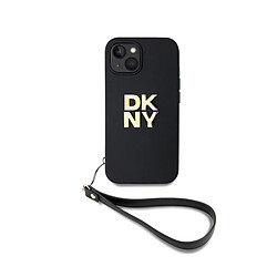 DKNY Coque iPhone 13 Logo Métallisé - Noir
