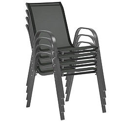 Idmarket MARKET Salon POLY extensible gris foncé pas cher