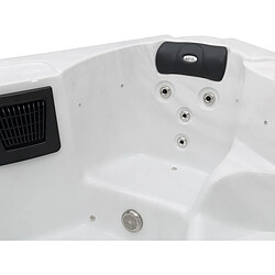 Habitat Et Jardin Spa LED Haïti 4 places - Enceintes bluetooth intégrées - Blanc