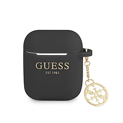 Guess Maroquinerie Guess Coque AirPods 1/2 4G Charm Pendentif Noir