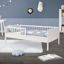 ML-Design Lit simple enfant - Bois de pin Blanc 160x80 cm