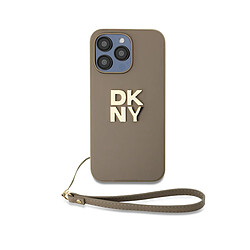 DKNY Coque Apple iPhone 14 Pro Max avec Sangle - Beige
