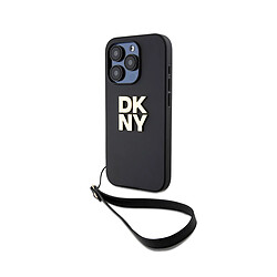 DKNY Coque Apple iPhone 15 Pro Sangle - Noir