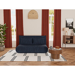Bestmobilier Canapé clic-clac 2 places - Bleu foncé