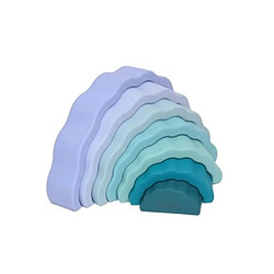 1001jouets Arc-en-ciel d'éveil en silicone - Bleu