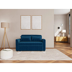 Bestmobilier Canapé droit Ernest convertible velours côtelé