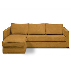 Inside 75 Arles - Canapé d'angle convertible express 160 cm moutarde