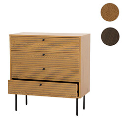 Mendler Commode scandinave 4 tiroirs - Marron