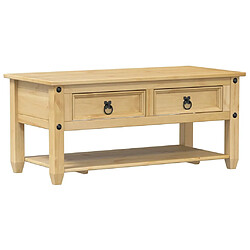 Acheter vidaXL Table basse avec tiroirs Corona 100x48x45 cm bois de pin massif
