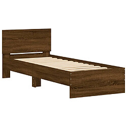 Avis vidaXL Cadre de lit sans matelas avec tête de lit 90x200 cm
