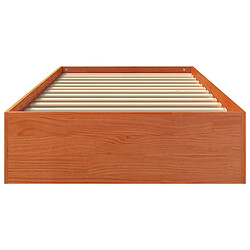 Acheter vidaXL Cadre de lit sans matelas cire marron 90x190 cm bois pin massif