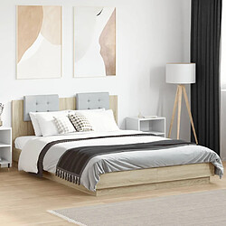 vidaXL Cadre de lit sans matelas chêne sonoma 140x200 cm