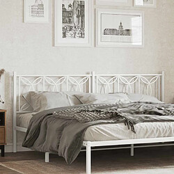 vidaXL Tête de lit de remplacement métal blanc 193 cm