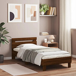 Avis vidaXL Cadre de lit sans matelas avec lumières LED 90x190 cm