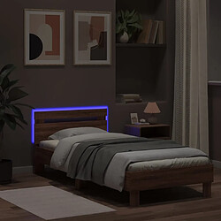 Acheter vidaXL Cadre de lit sans matelas avec lumières LED 90x190 cm