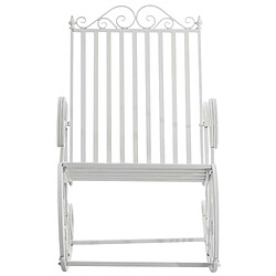 Avis Decoshop26 Lot de 2 fauteuils à bascule - Blanc