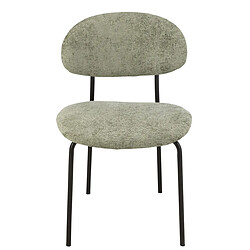 Mes Chaise repas 51x55x82 cm en tissu doux vert - TESTI