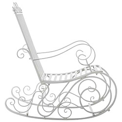 Acheter Decoshop26 Lot de 2 fauteuils à bascule - Blanc