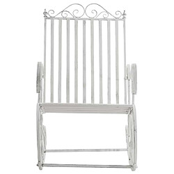 Avis Decoshop26 Lot de 2 fauteuils de jardin à bascule - Blanc