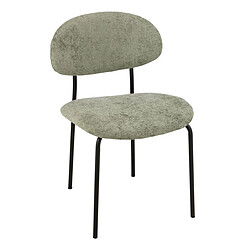 Mes Chaise repas 51x55x82 cm en tissu doux vert - TESTI