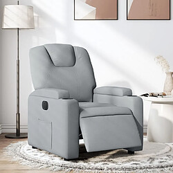 vidaXL Fauteuil inclinable électrique Gris clair Tissu