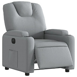 Avis vidaXL Fauteuil inclinable électrique Gris clair Tissu