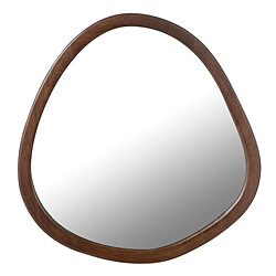 Mes Miroir mural design 59x56 cm en manguier brun