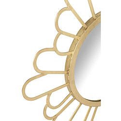 Mes Miroir fleur 90x3x90 cm en métal doré et verre