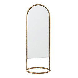 Mes Miroir sur pied à poser 16,5x16,5x45 cm en métal doré